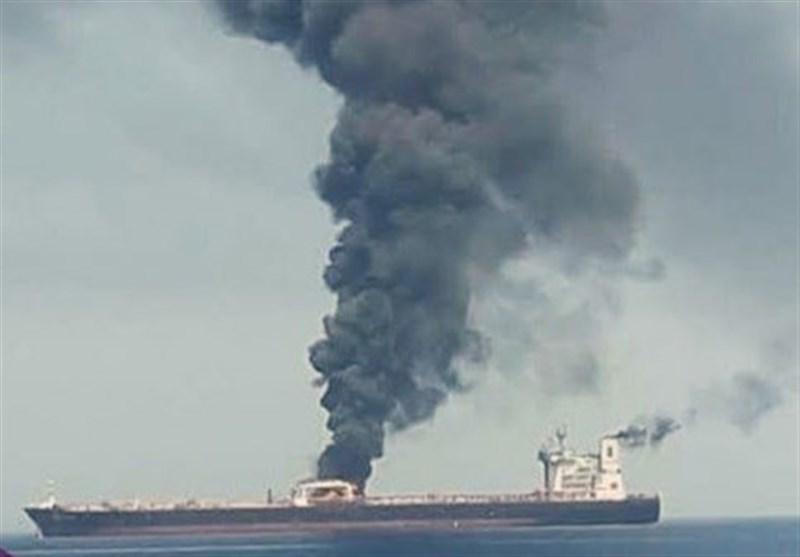 اخبار تأییدنشده از آتش دریافت یک نفتکش در سواحل امارات