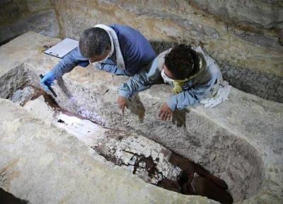 تابوت های باستانی مصریان داخل دالان مخفی بود