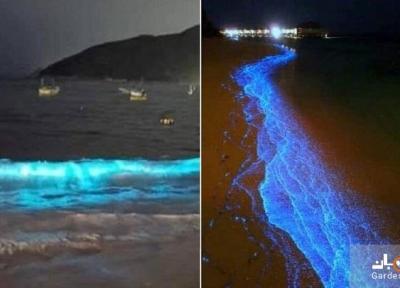 این ساحل مکزیکی برای اولین بار در 60 سال گذشته آبی درخشان شد