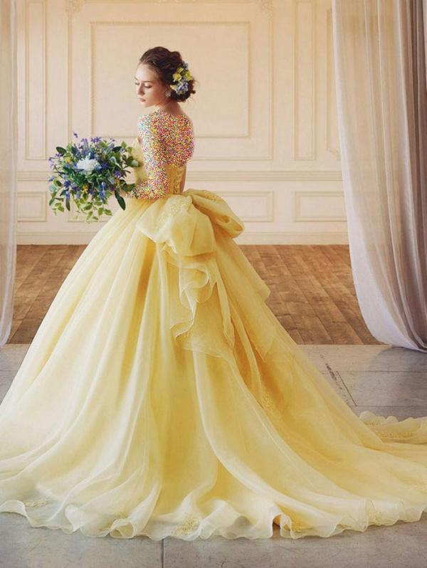30 مدل لباس مجلسی زرد؛ رنگی خیره کننده و جذاب
